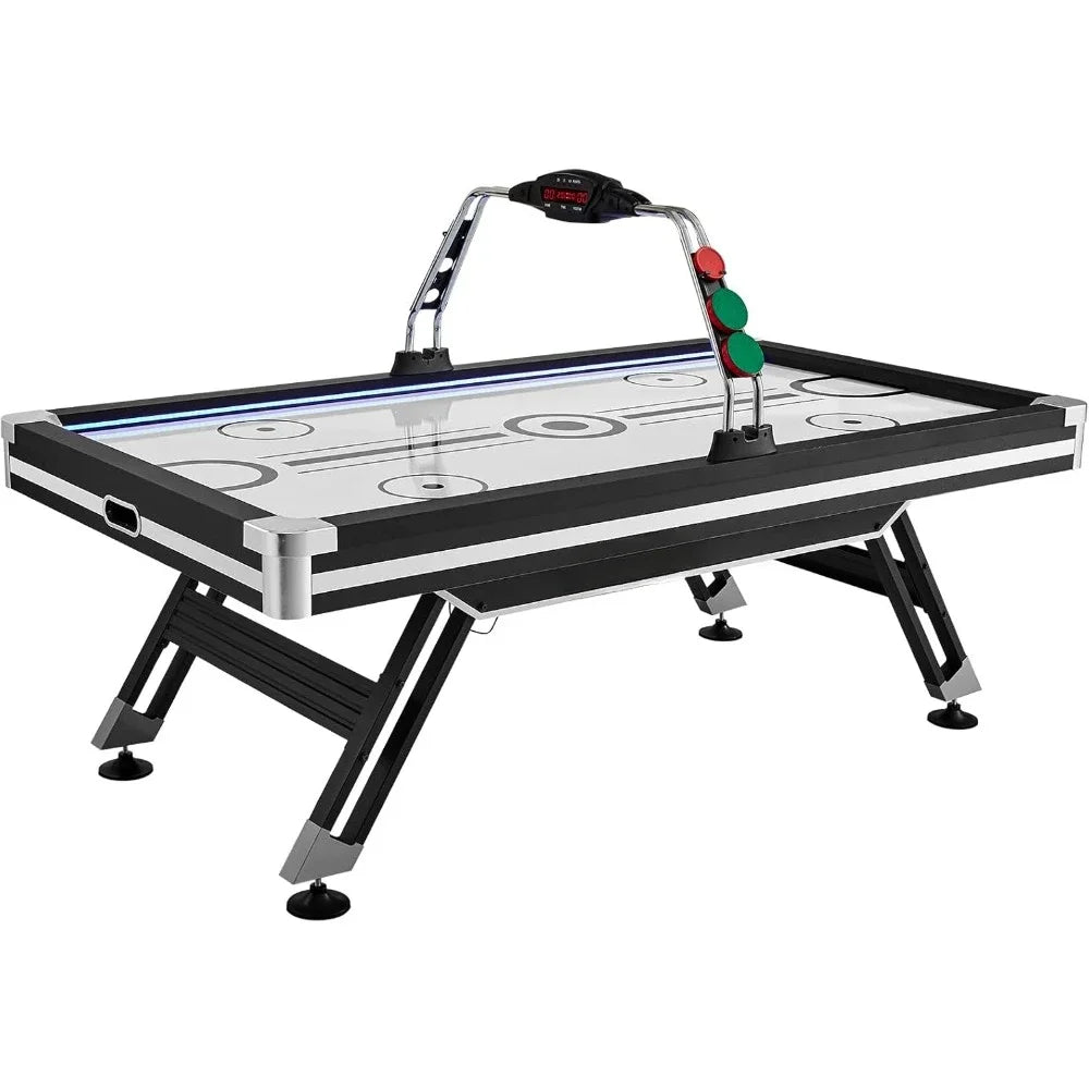 Air Hockey Table, 89" Indoor Hockey Table for Kids and Adults, LED Sports Hockey Game with 2 Pucks, 2 Pushers, and Electronic