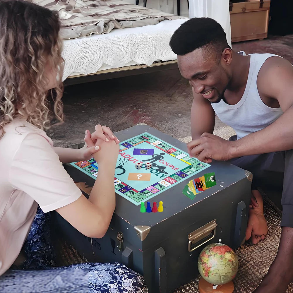 Adultopoly Board Game Couple Board Game Interactive Relationship Card Game Portable Couple Game Valentines Gifts for Him Her