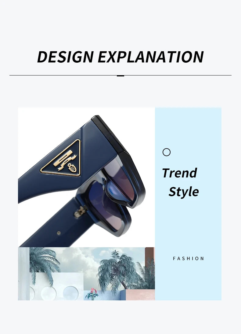 Fashion Luxury Brand Sunglasses For Men And Women Designer Cat Eye Unisex Sun Glasses Glamour Runway Eyewear UV400