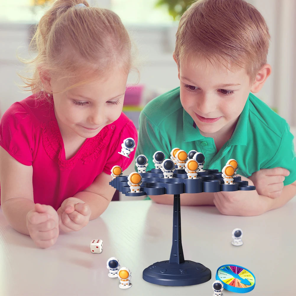 Kids Astronauts Balance Tree Game Parent-child Interactive Funny Table Game Baby Educational Toy Party Montessori Balance Board