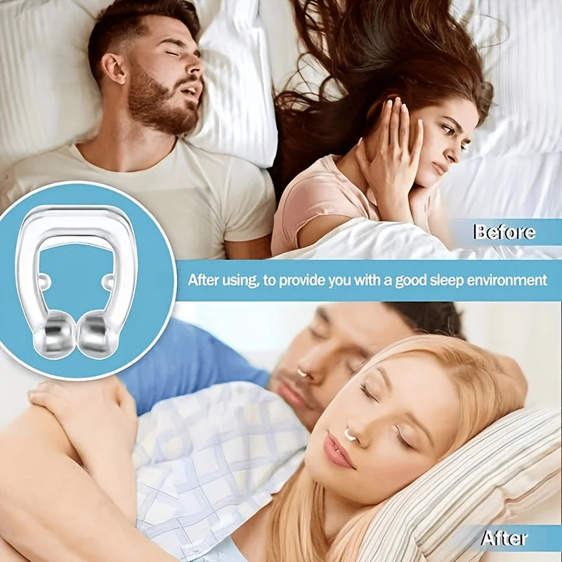 4pcs Silicone  Anti-snoring Nose Clip, Sleep Tray Sleep Aid
