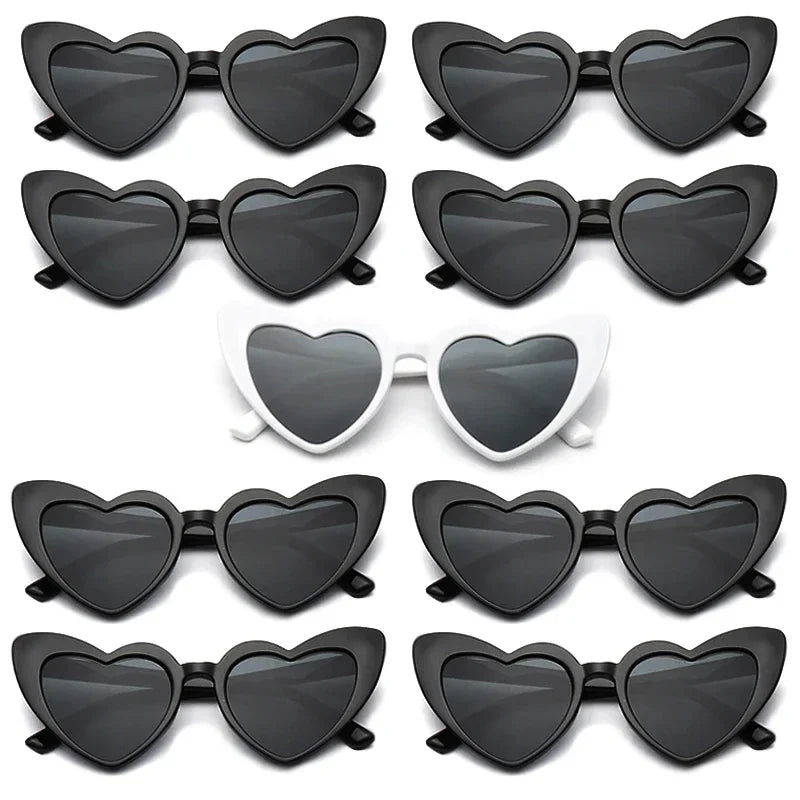 Bachelorette Party Heart Shaped Sunglasses Wedding Bridal Shower Decor Hen  Supplies Bride To Be Bridesmaid Gift Glasses