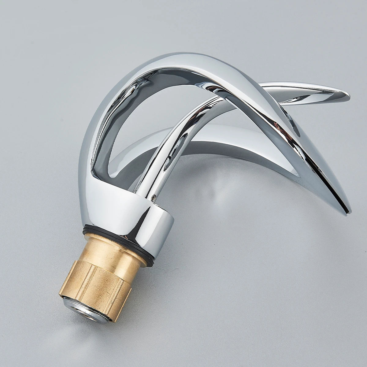 ALL Brass Black Bathroom Basin Faucet Waterfall Hot Cold Water Mixer Tap Deck Mounted Single Handle Modern Style Mixer Crane