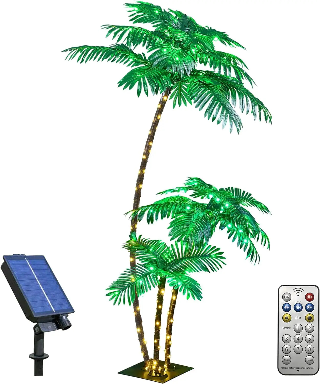 US 6FT LED Lighted Palm Tree Outdoor Artificial Palm Tree Swim Pool Party Decor decoracion outdoor lighting garden
