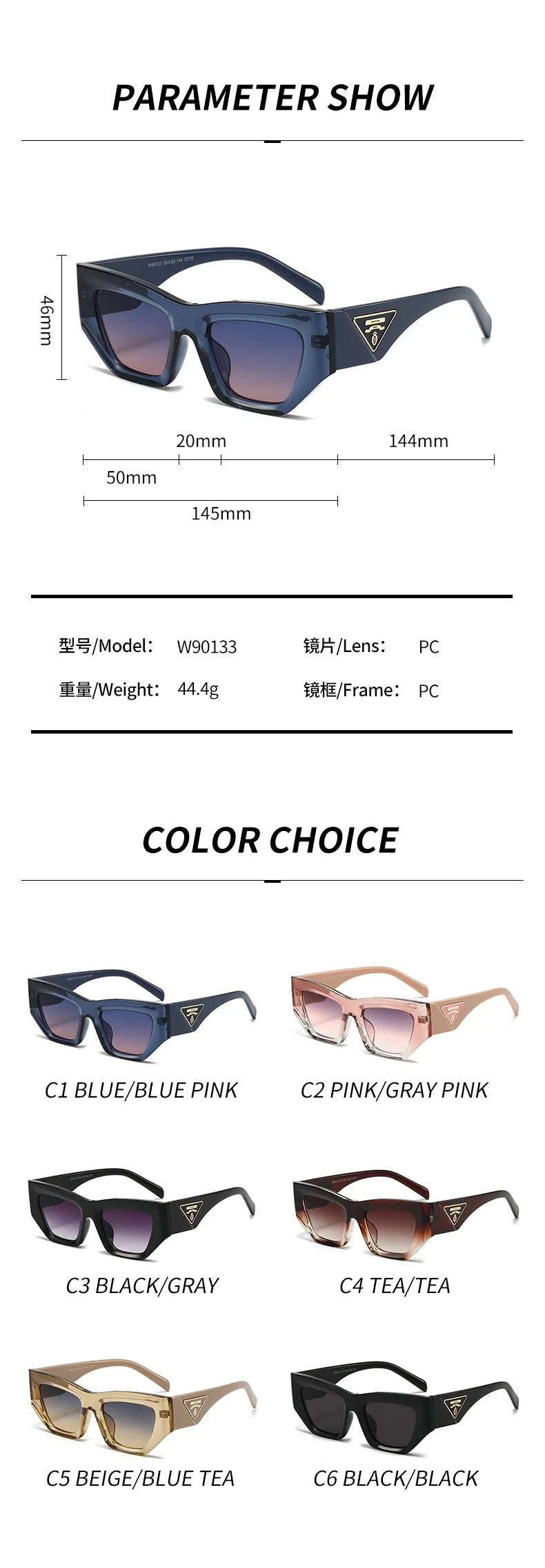 Fashion Luxury Brand Sunglasses For Men And Women Designer Cat Eye Unisex Sun Glasses Glamour Runway Eyewear UV400