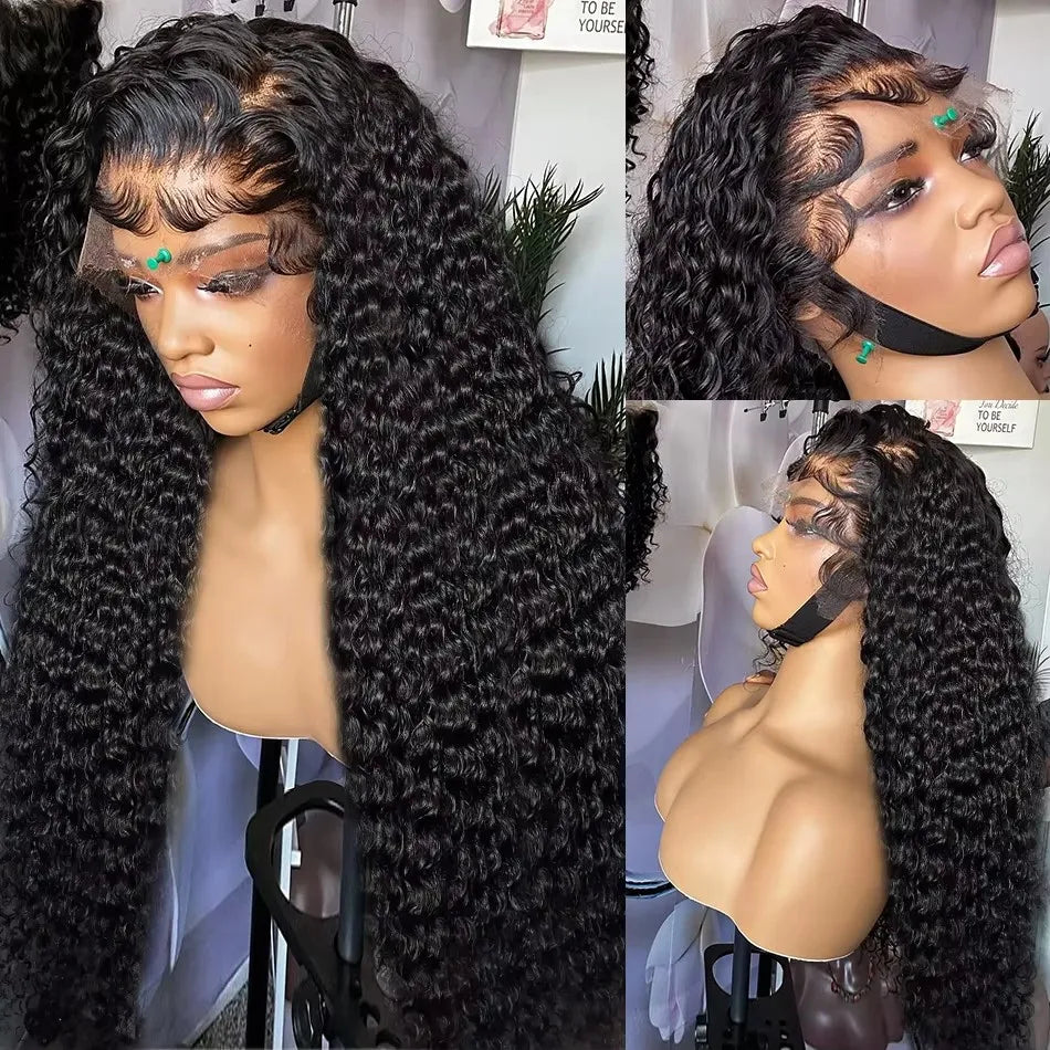 Rosabeauty 13x6 HD Loose Deep Wave Lace Frontal Wig Brazilian Curly Water Wave 13x4 Lace Front Wig 5x5 Closure Wigs For Women