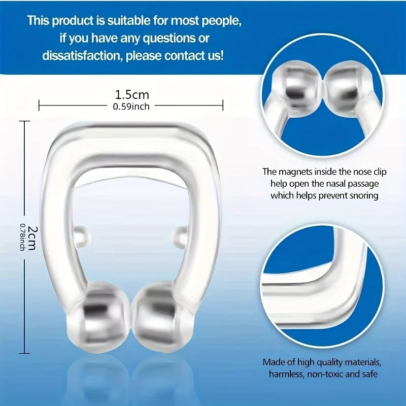 4pcs Silicone  Anti-snoring Nose Clip, Sleep Tray Sleep Aid