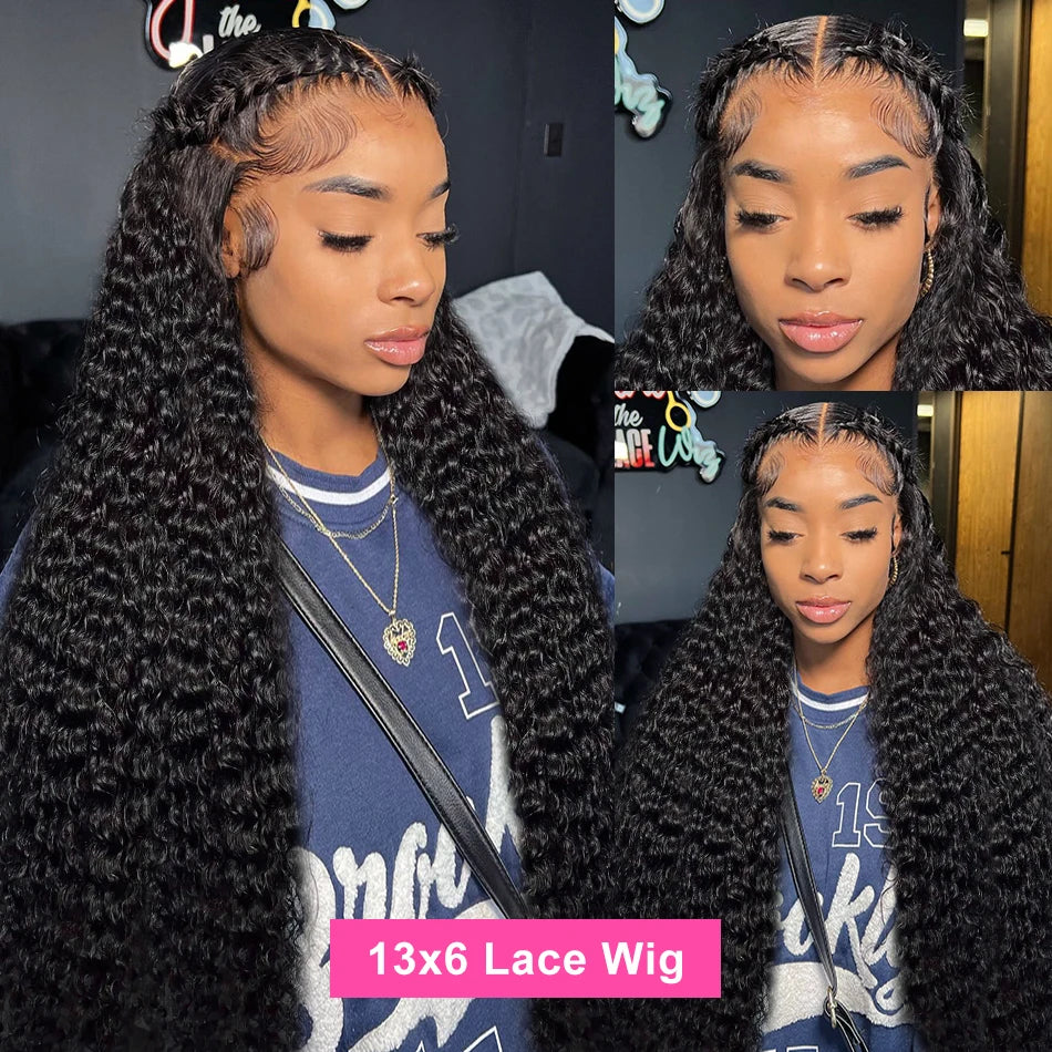 Rosabeauty 13x6 HD Loose Deep Wave Lace Frontal Wig Brazilian Curly Water Wave 13x4 Lace Front Wig 5x5 Closure Wigs For Women