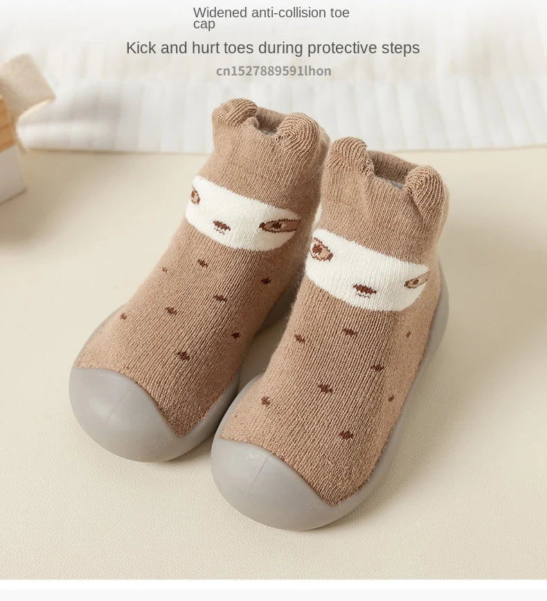 Newborn Baby Shoes Infant Cute Cartoon Kids Boy Shoes Soft Rubber Sole Child Floor Sneaker Booties Toddler Girls First Walker