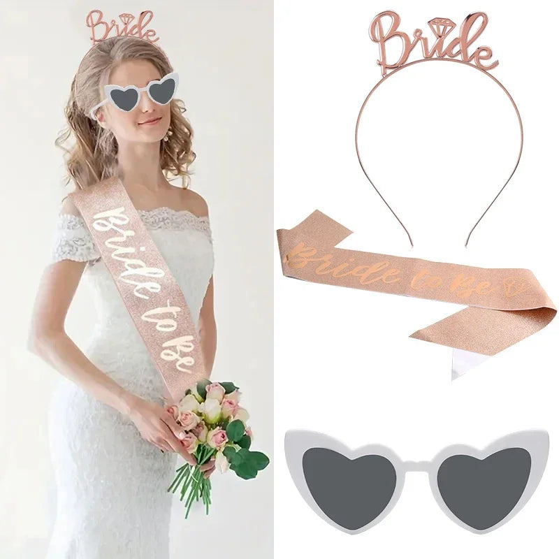 Bachelorette Party Heart Shaped Sunglasses Wedding Bridal Shower Decor Hen  Supplies Bride To Be Bridesmaid Gift Glasses