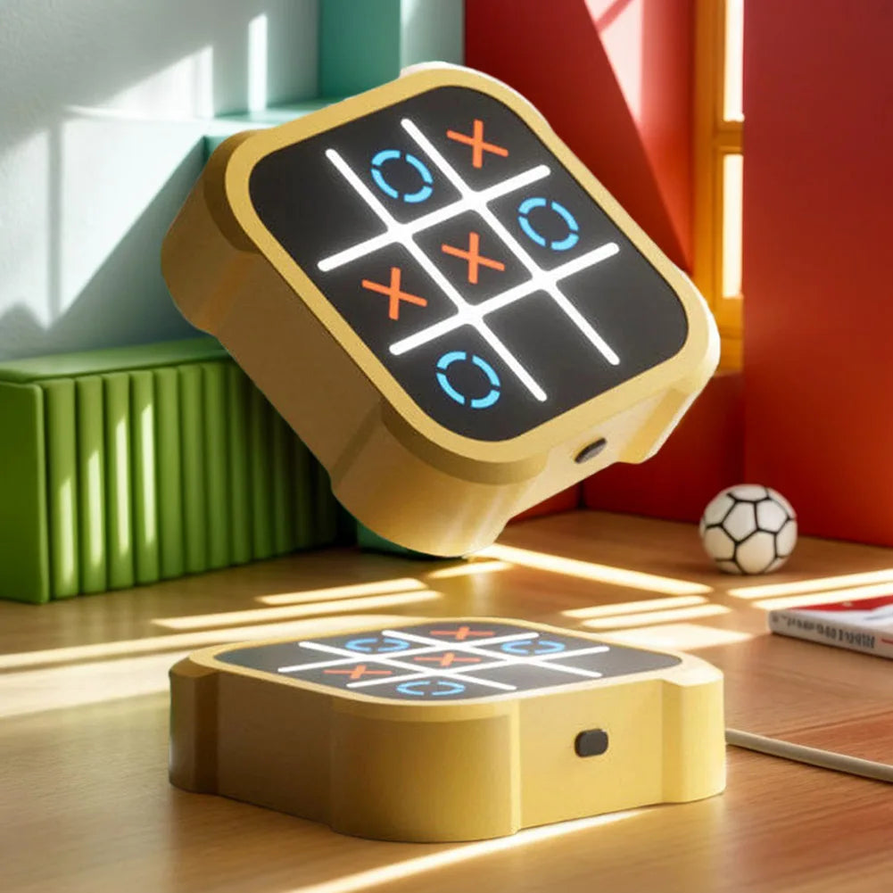 3 in 1 Electronic Tic-Tac-Toe Game Children's Electronic Toys Handheld Puzzle Game Console Chess Board Game Kids Creative Gifts