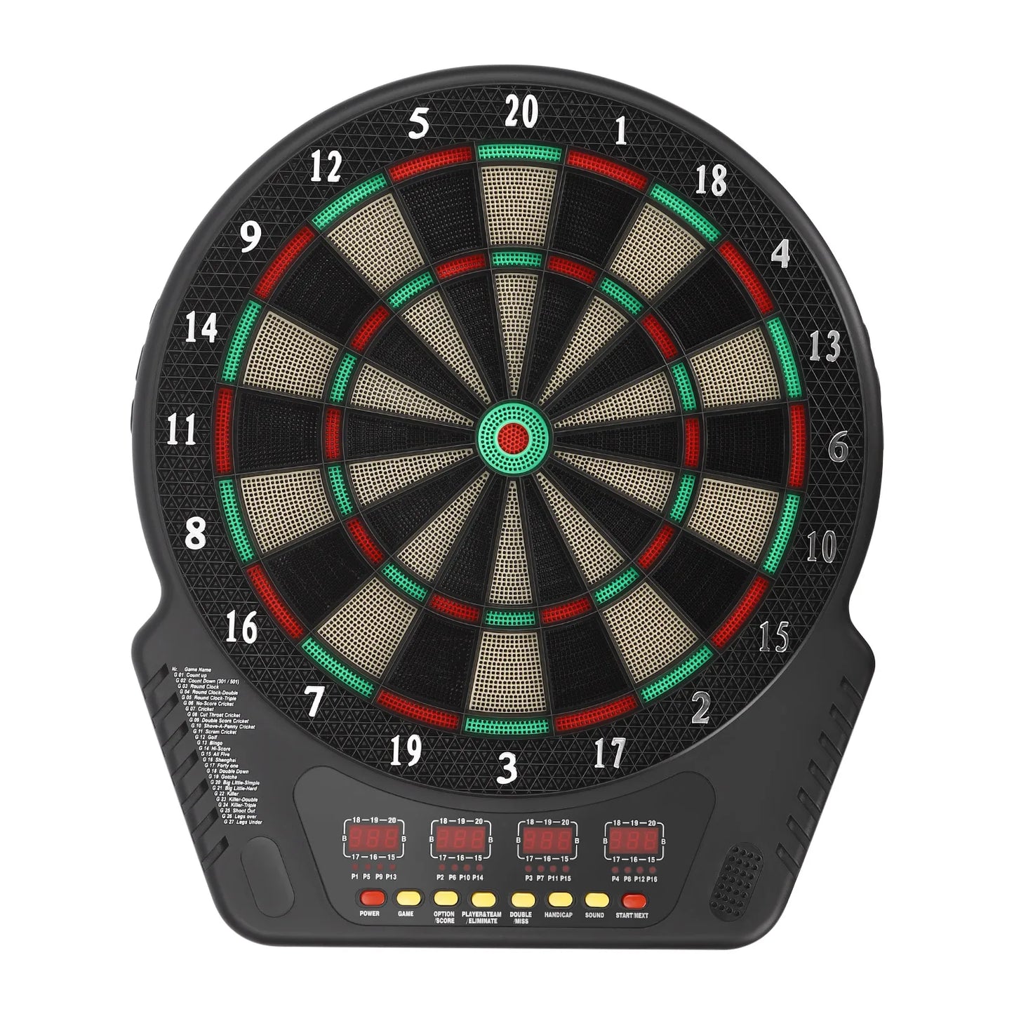 17"LX20" Electronic Dartboard with 27 Games, Cricket Scoring and 6 Darts for Adults Kids