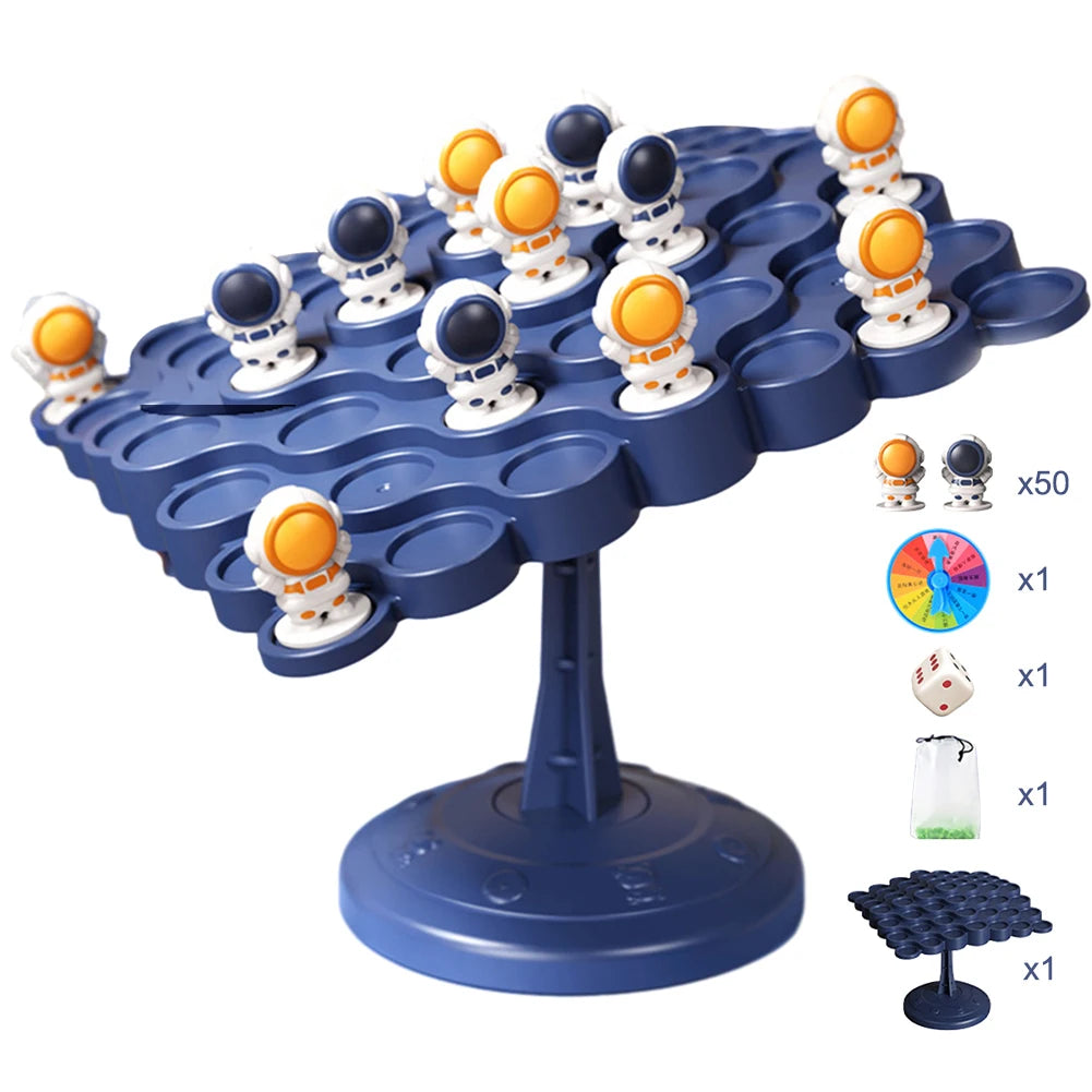 Kids Astronauts Balance Tree Game Parent-child Interactive Funny Table Game Baby Educational Toy Party Montessori Balance Board