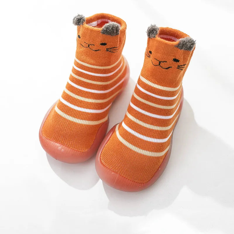 Newborn Baby Shoes Infant Cute Cartoon Kids Boy Shoes Soft Rubber Sole Child Floor Sneaker Booties Toddler Girls First Walker