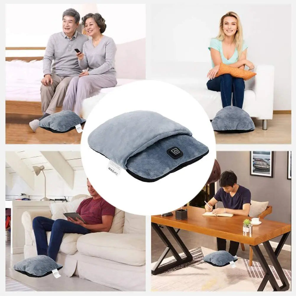 Winter Universal Electric Foot Heating Pad USB Charging Washable Household Foot Warmer Heater Soft Plush Foot Warming Mat 29cm