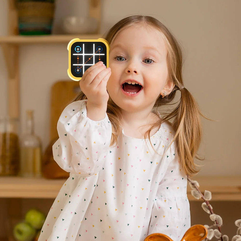 3 in 1 Electronic Tic-Tac-Toe Game Children's Electronic Toys Handheld Puzzle Game Console Chess Board Game Kids Creative Gifts