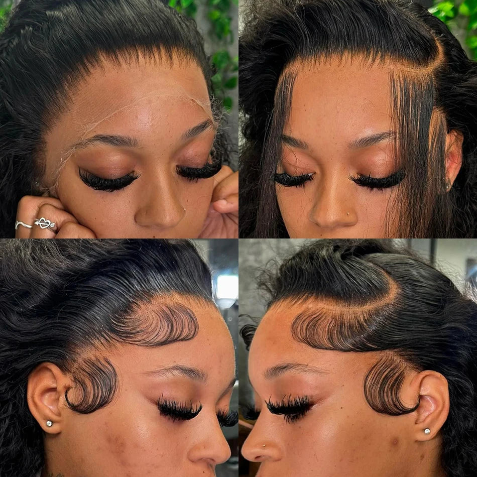 Rosabeauty 13x6 HD Loose Deep Wave Lace Frontal Wig Brazilian Curly Water Wave 13x4 Lace Front Wig 5x5 Closure Wigs For Women