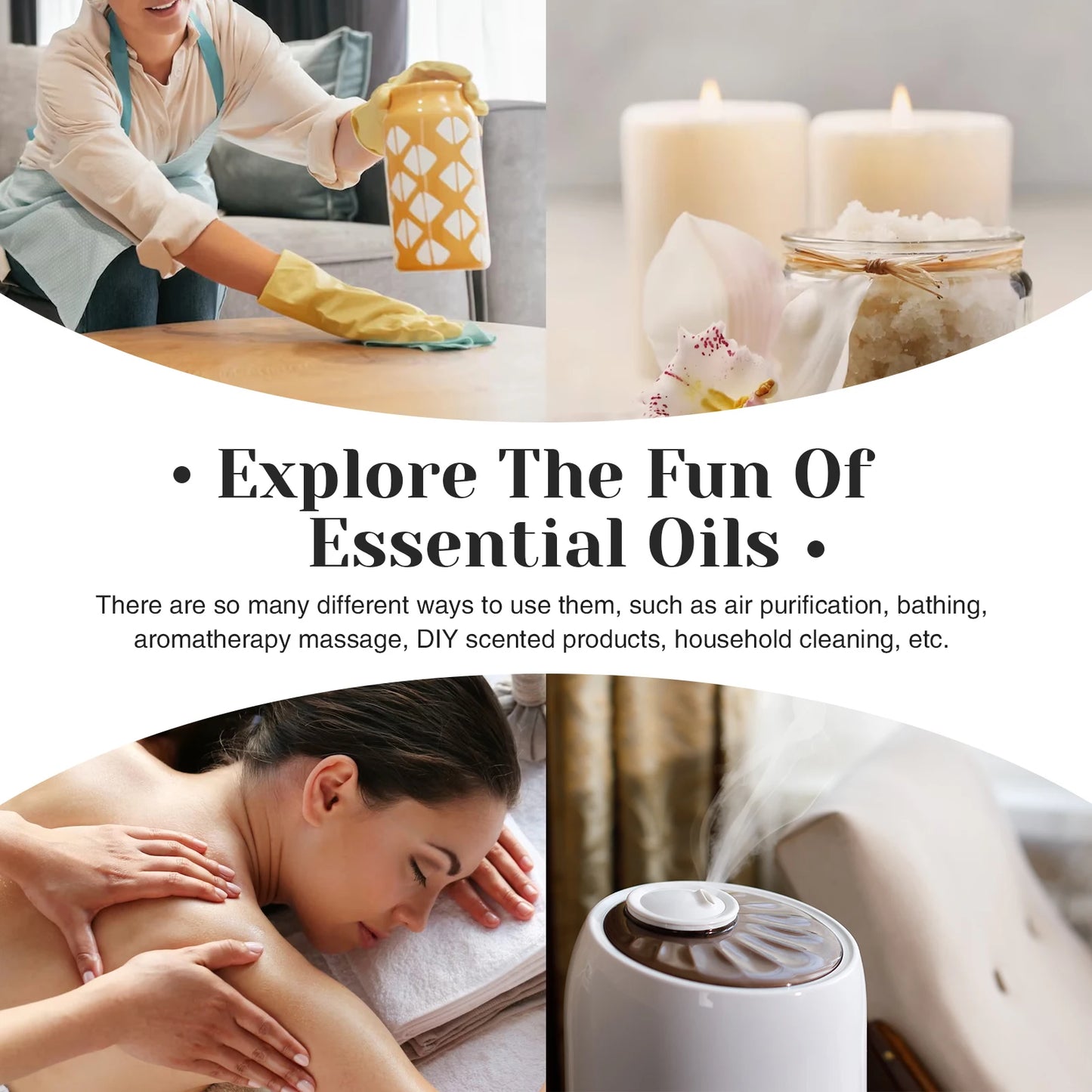 MAYJAM Aroma Diffuser Essential Oil Rose Spearmint Sweet Orange Lemongrass 100ML 500ML Premium Quality Oils in 2024