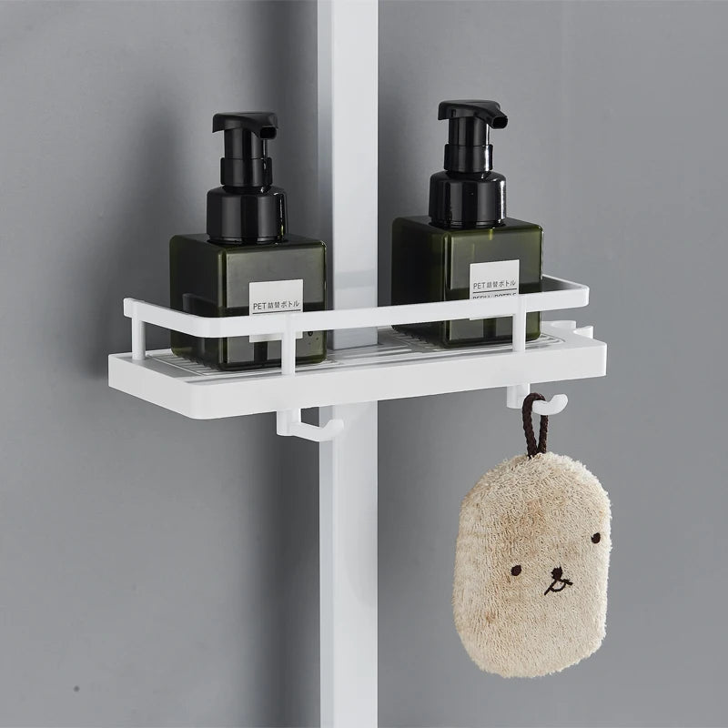 Shinesia Thermostatic Shower System Set Digital Display Rainfall Shower Faucet Mixer Bathroom Bathtub Tap With Shelf White/Black