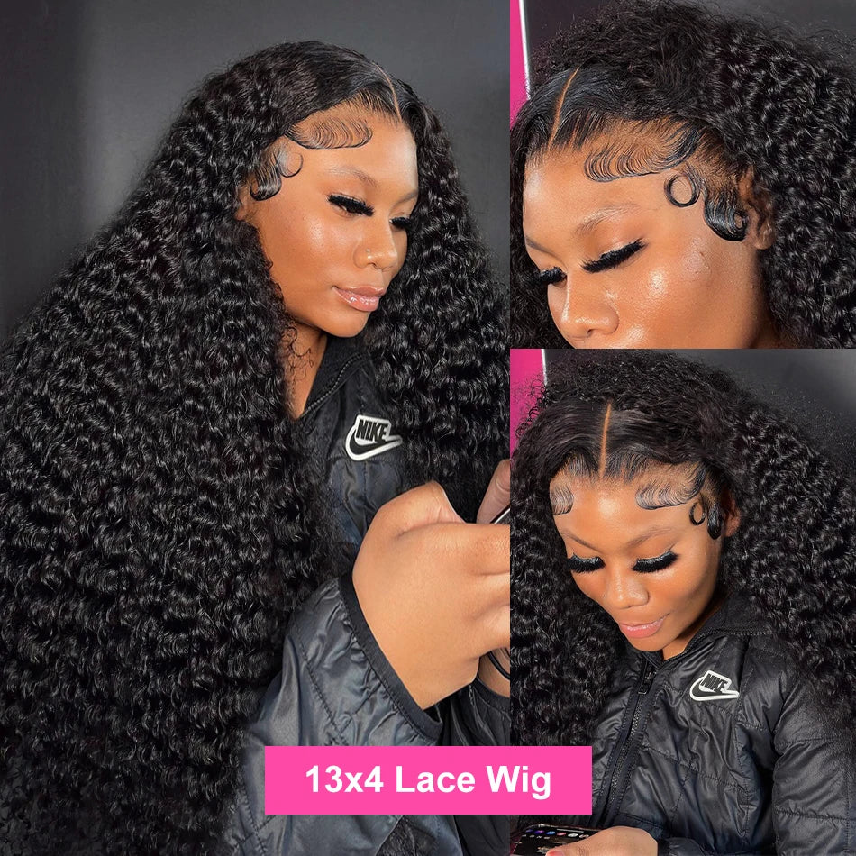 Rosabeauty 13x6 HD Loose Deep Wave Lace Frontal Wig Brazilian Curly Water Wave 13x4 Lace Front Wig 5x5 Closure Wigs For Women