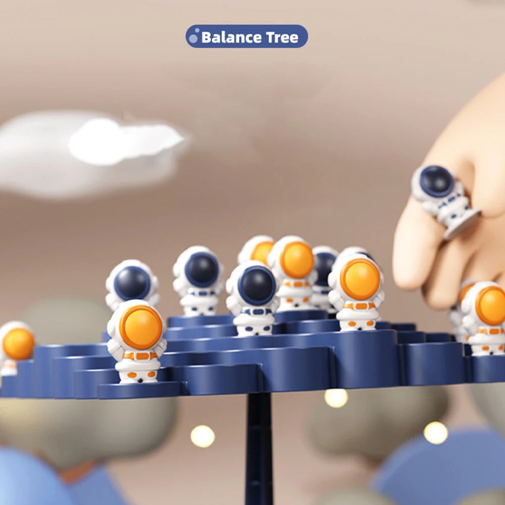 Kids Astronauts Balance Tree Game Parent-child Interactive Funny Table Game Baby Educational Toy Party Montessori Balance Board