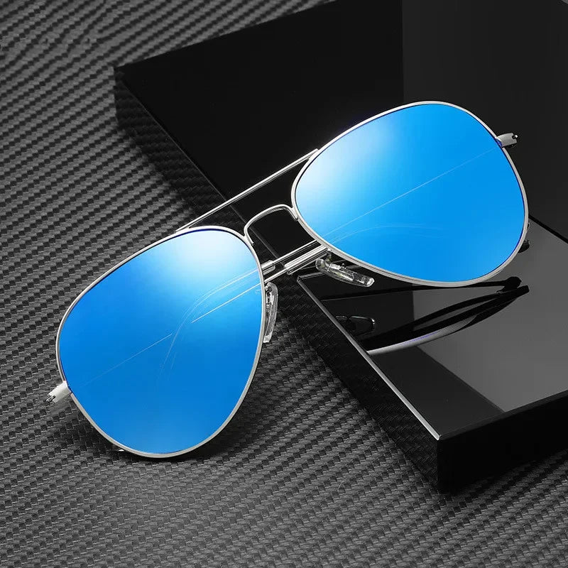 Men Women Trendy Pilot Sunglasses Vintage UV400 Protection Shades Eyewear Travel Eyewear Riding Hiking Sun Glasses Gafas De Sol