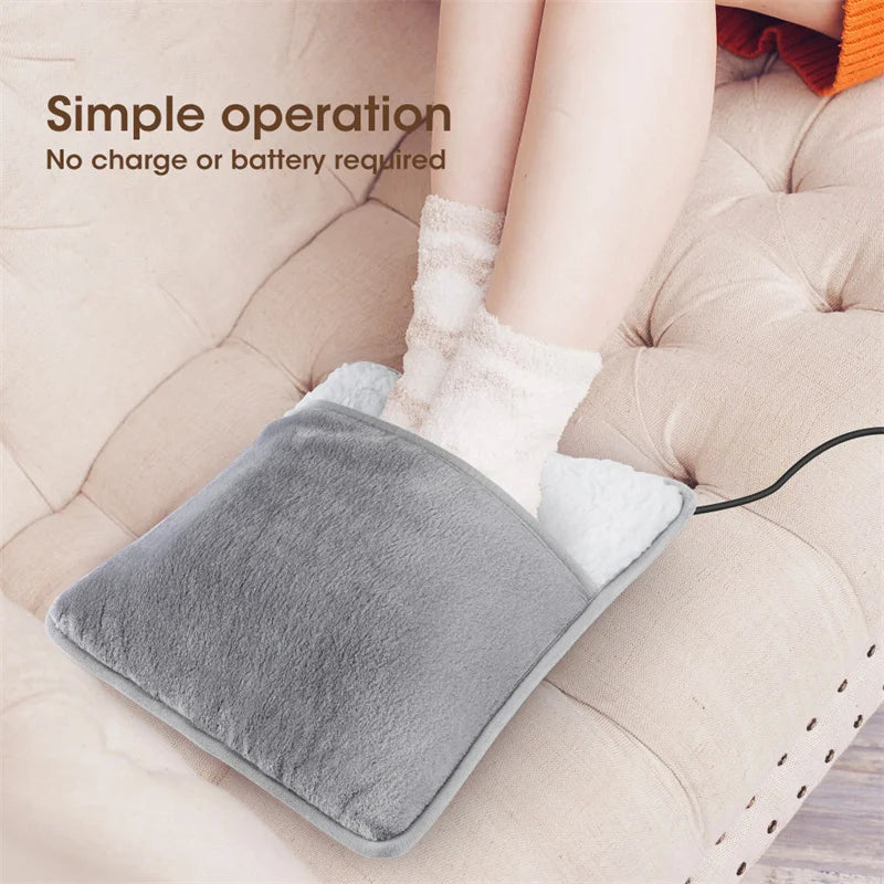 Electric Foot Warmer Portable Usb Heating Pad Soft Plush Washable Feet Heater Household Office Improve Sleeping Warming Mat 발난로