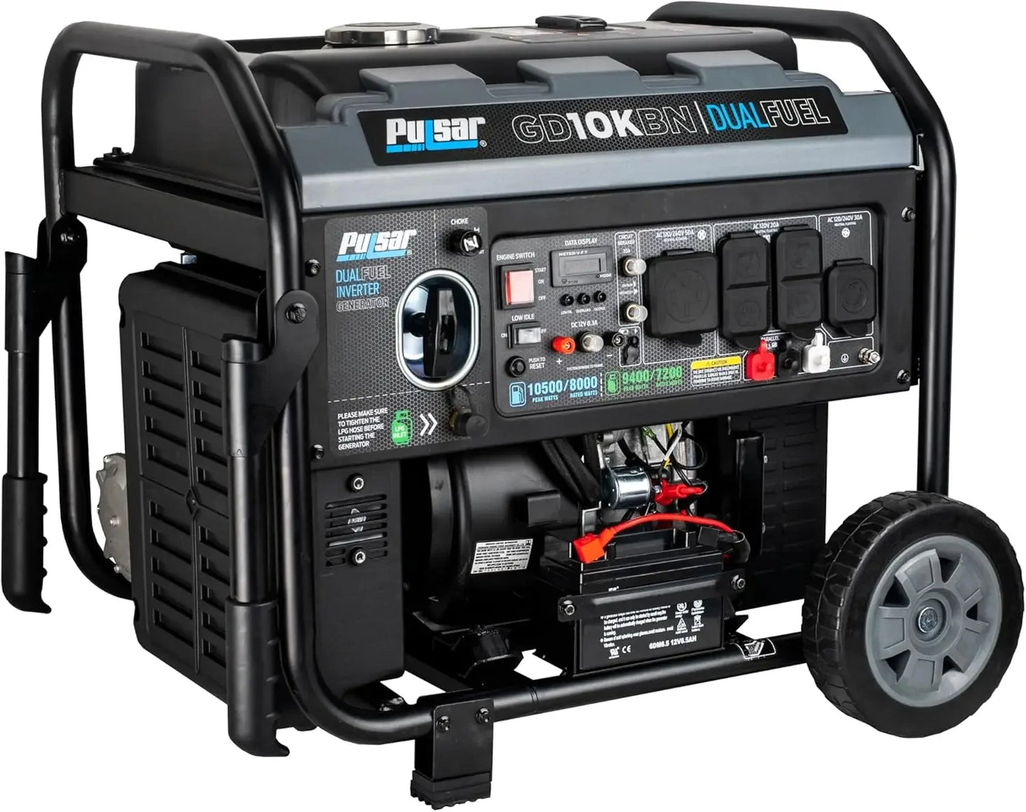 10500W Dual Fuel Portable Inverter Generator for Residential and Camping Use Overload Protection Short Circuit Protection