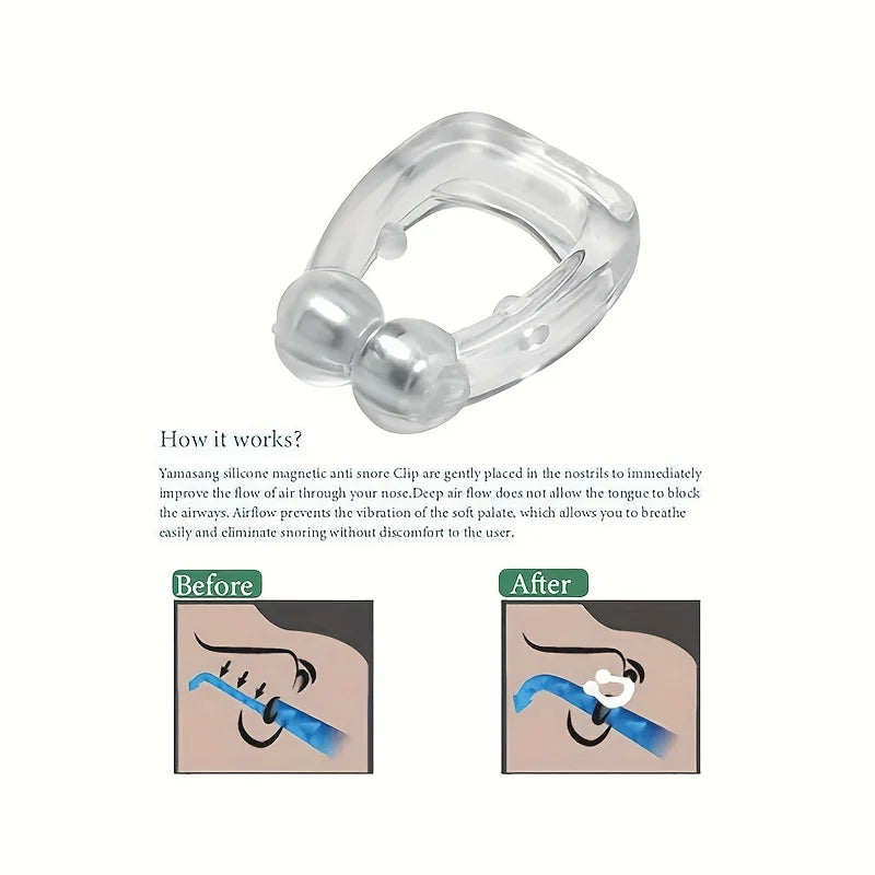 4pcs Silicone  Anti-snoring Nose Clip, Sleep Tray Sleep Aid