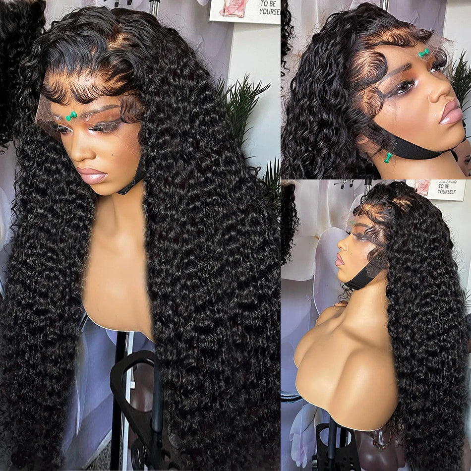 Rosabeauty 13x6 HD Loose Deep Wave Lace Frontal Wig Brazilian Curly Water Wave 13x4 Lace Front Wig 5x5 Closure Wigs For Women