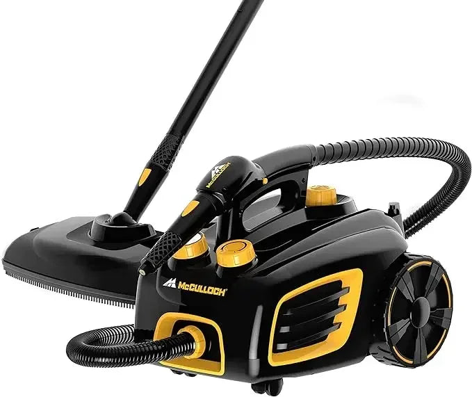 McCulloch MC1375 Canister Steam Cleaner with 20 Accessories, Extra-Long Power Cord, Chemical-Free Cleaning for Most Floors