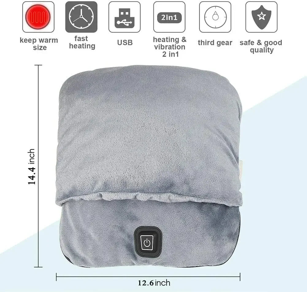 Winter Universal Electric Foot Heating Pad USB Charging Washable Household Foot Warmer Heater Soft Plush Foot Warming Mat 29cm