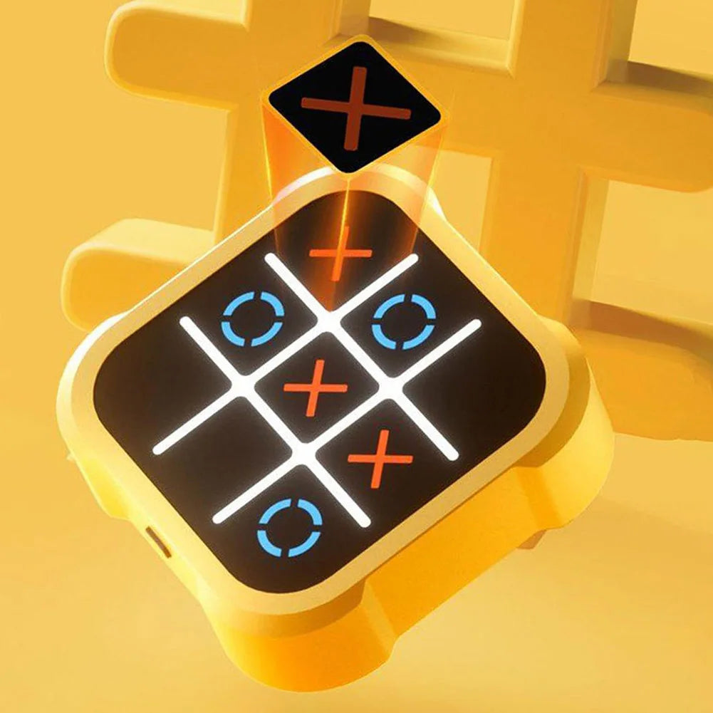3 in 1 Electronic Tic-Tac-Toe Game Children's Electronic Toys Handheld Puzzle Game Console Chess Board Game Kids Creative Gifts