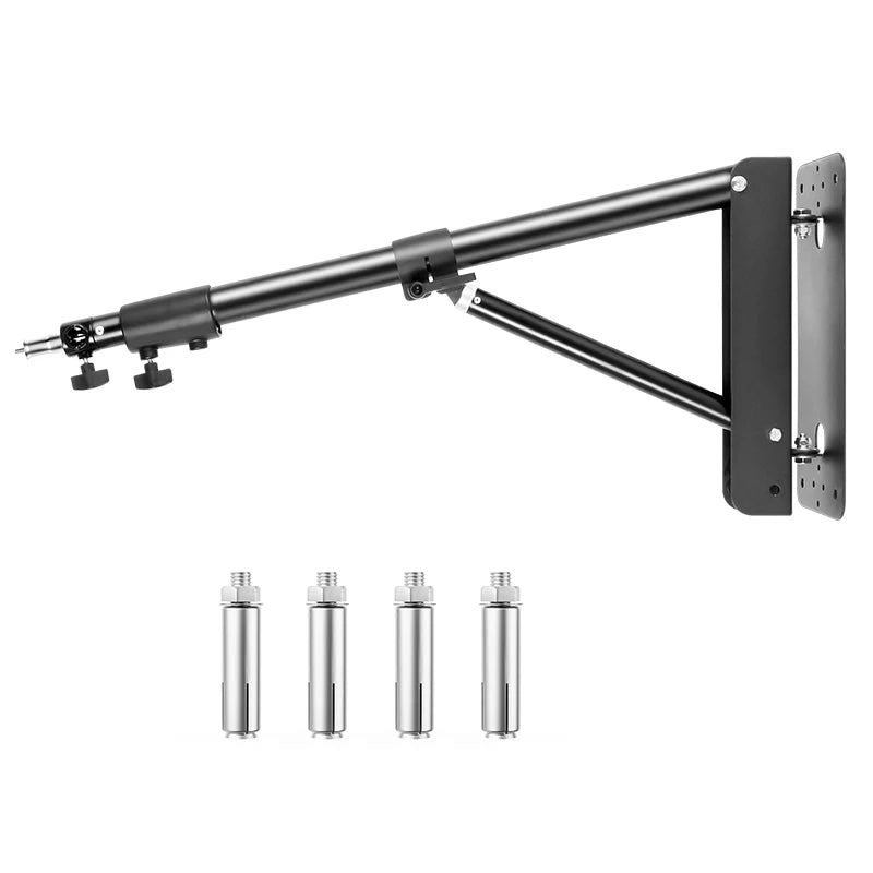 Photography Wall Mount Boom Arm for Ring Light Triangle Stand Flexible Wall Mounted Tripod of Softbox Umbrella,137/175cm