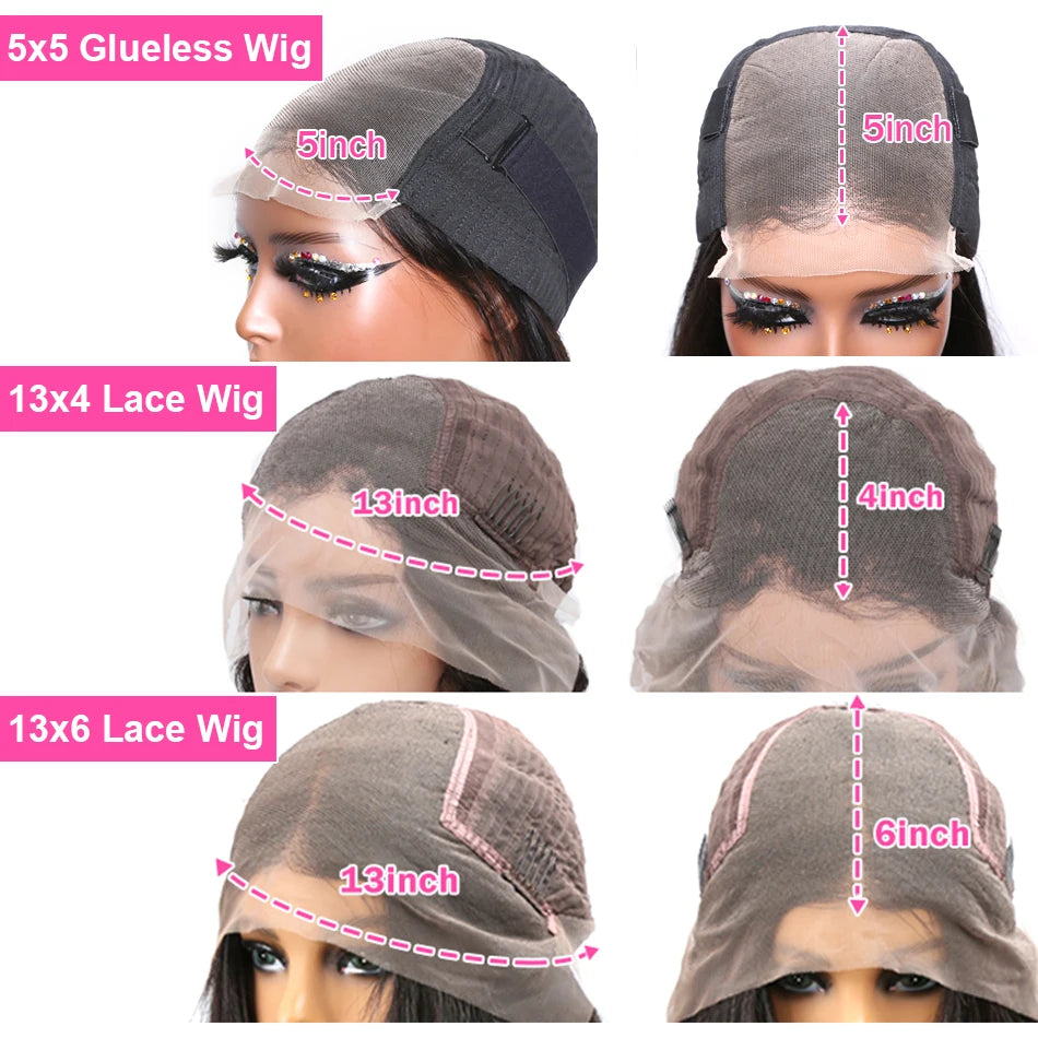 Rosabeauty 13x6 HD Loose Deep Wave Lace Frontal Wig Brazilian Curly Water Wave 13x4 Lace Front Wig 5x5 Closure Wigs For Women