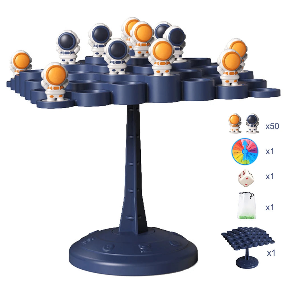 Kids Astronauts Balance Tree Game Parent-child Interactive Funny Table Game Baby Educational Toy Party Montessori Balance Board