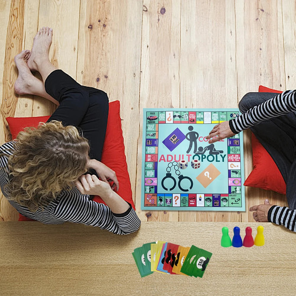 Adultopoly Board Game Couple Board Game Interactive Relationship Card Game Portable Couple Game Valentines Gifts for Him Her