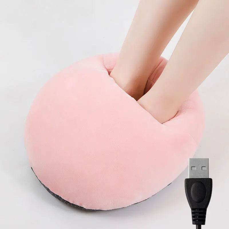 5V/2A USB Electric Foot Warmer Under Desk Heating Pad Winter Warming Plush Flannel Leg Thermostat Heater