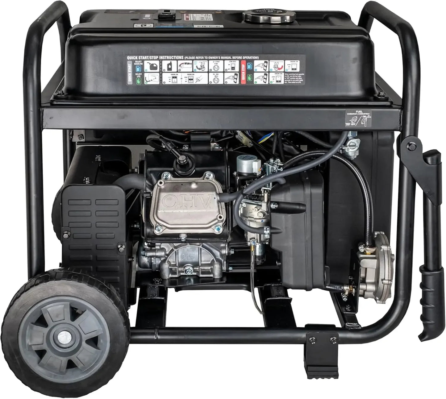 10500W Dual Fuel Portable Inverter Generator for Residential and Camping Use Overload Protection Short Circuit Protection