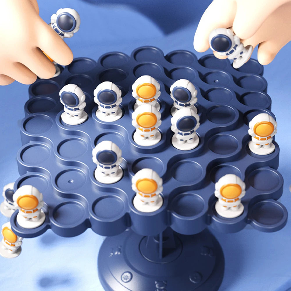 Kids Astronauts Balance Tree Game Parent-child Interactive Funny Table Game Baby Educational Toy Party Montessori Balance Board