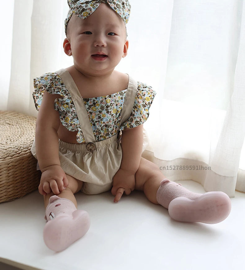 Newborn Baby Shoes Infant Cute Cartoon Kids Boy Shoes Soft Rubber Sole Child Floor Sneaker Booties Toddler Girls First Walker
