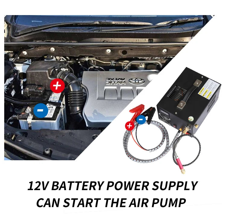 220V 12V Pcp Air Compressor 300Bar 4500psi Pneumatic Rifles Diving High Pressure Pump  30MPA PCP Shooting Pump Inflator