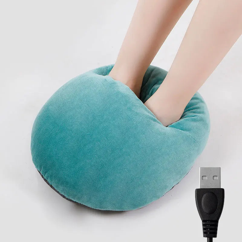 5V/2A USB Electric Foot Warmer Under Desk Heating Pad Winter Warming Plush Flannel Leg Thermostat Heater