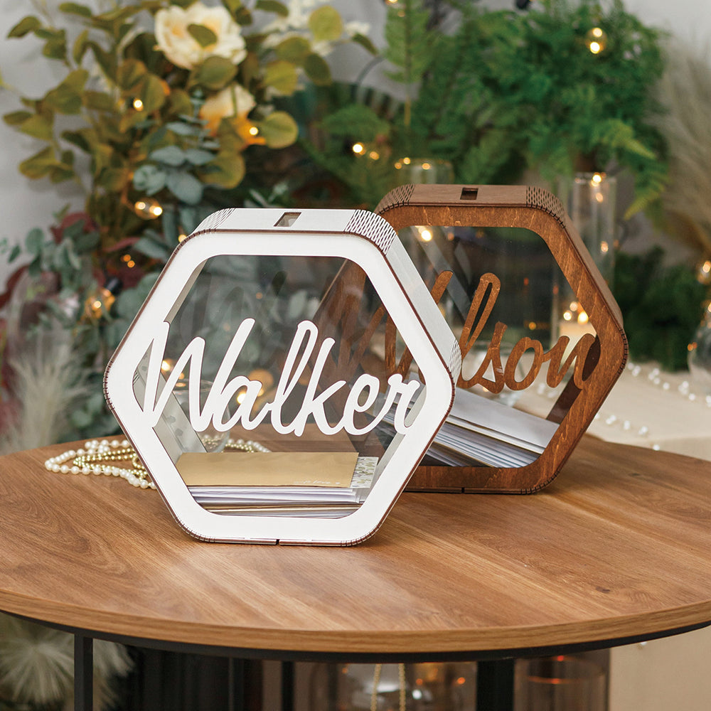 Card Box for Wedding Personalized Wood Wedding Card Box for Reception Decor Wedding Gift Custom Rustic Keepsake Memory Box