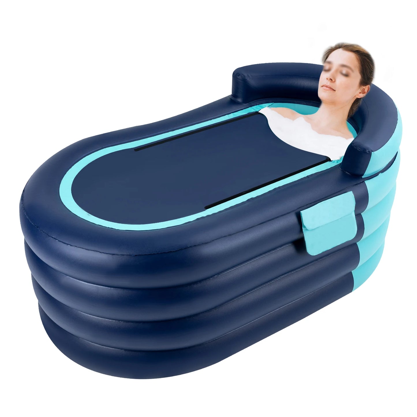 PVC Inflatable Bathtub Folding Portable Adult Kids SPA Bath Tub Water Pool 1.4M Automatic Inflatable Bathtub Folding Portable