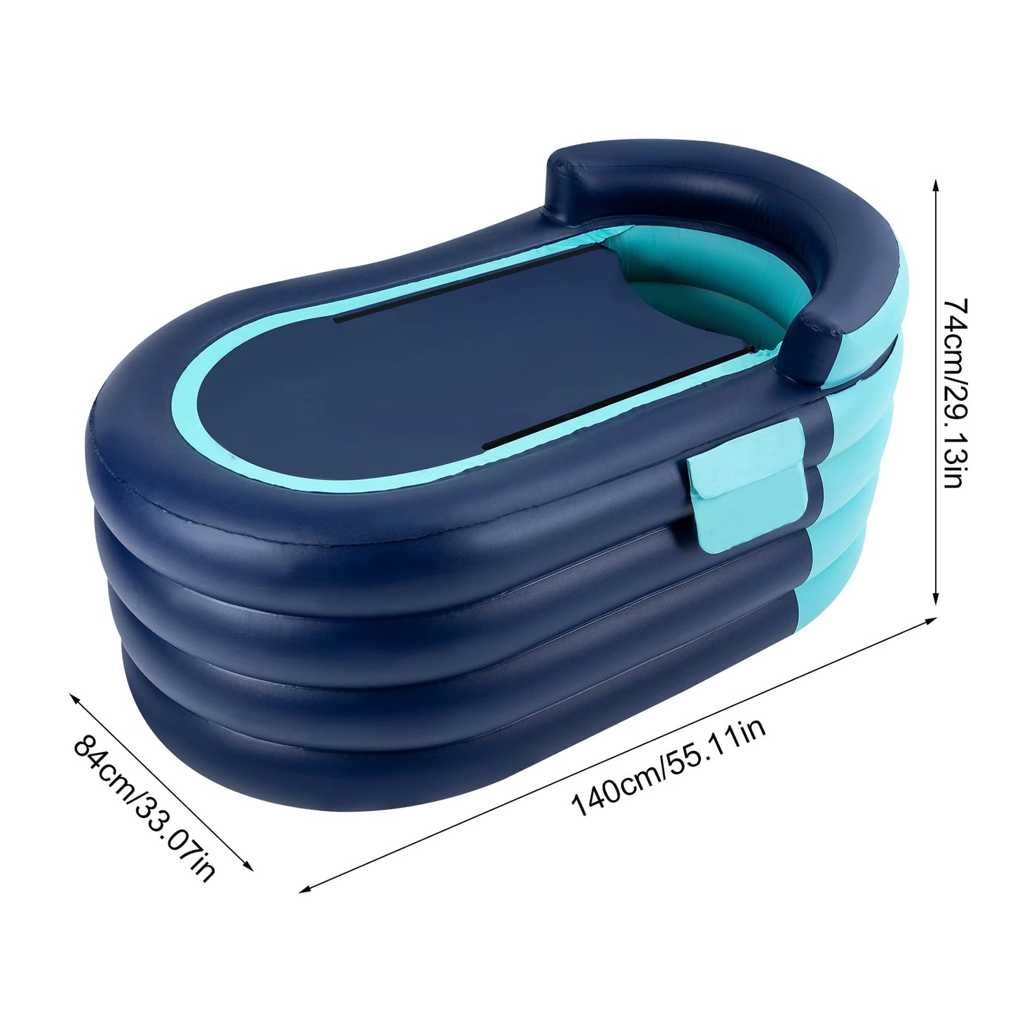 PVC Inflatable Bathtub Folding Portable Adult Kids SPA Bath Tub Water Pool 1.4M Automatic Inflatable Bathtub Folding Portable