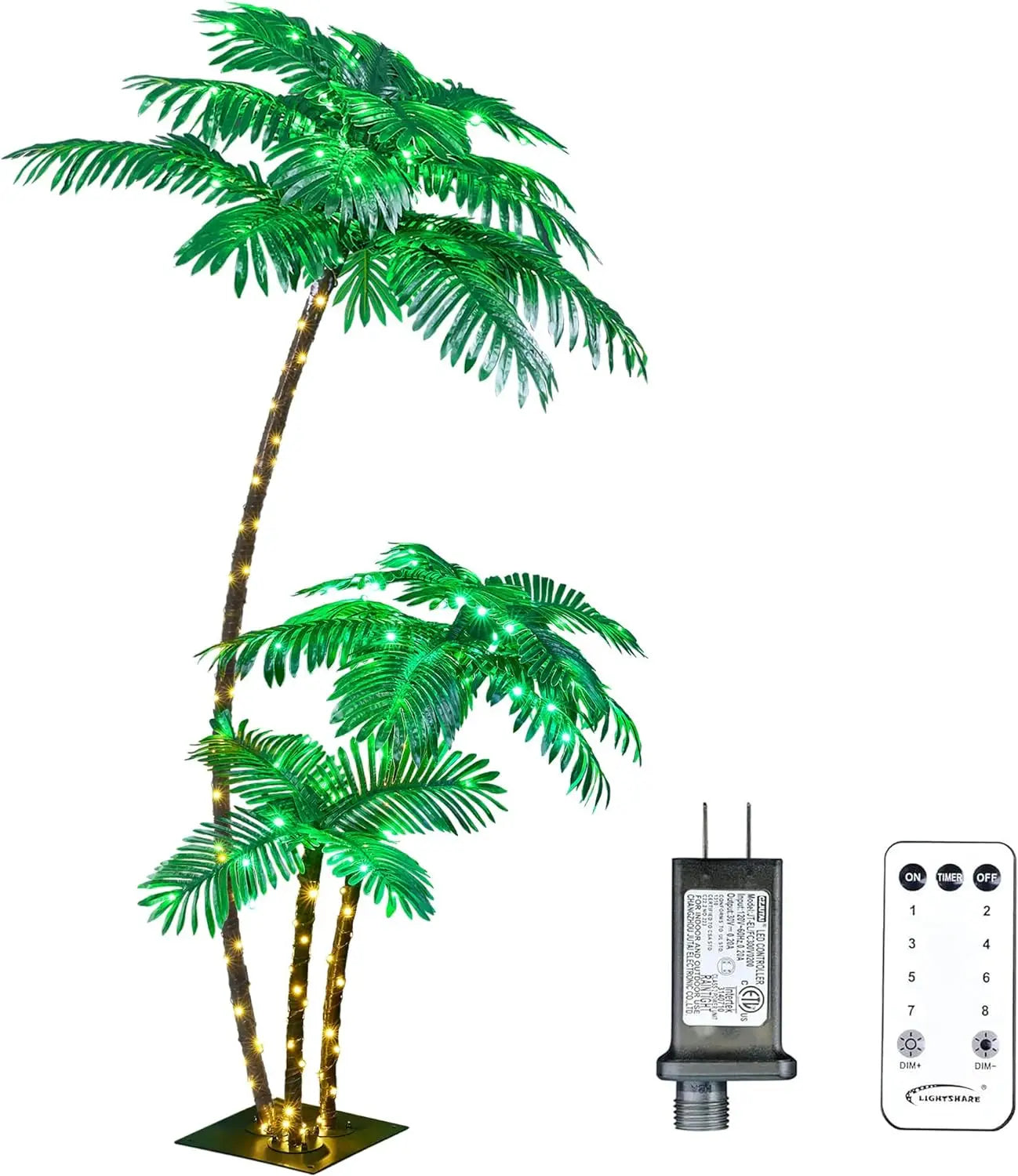 US 6FT LED Lighted Palm Tree Outdoor Artificial Palm Tree Swim Pool Party Decor decoracion outdoor lighting garden