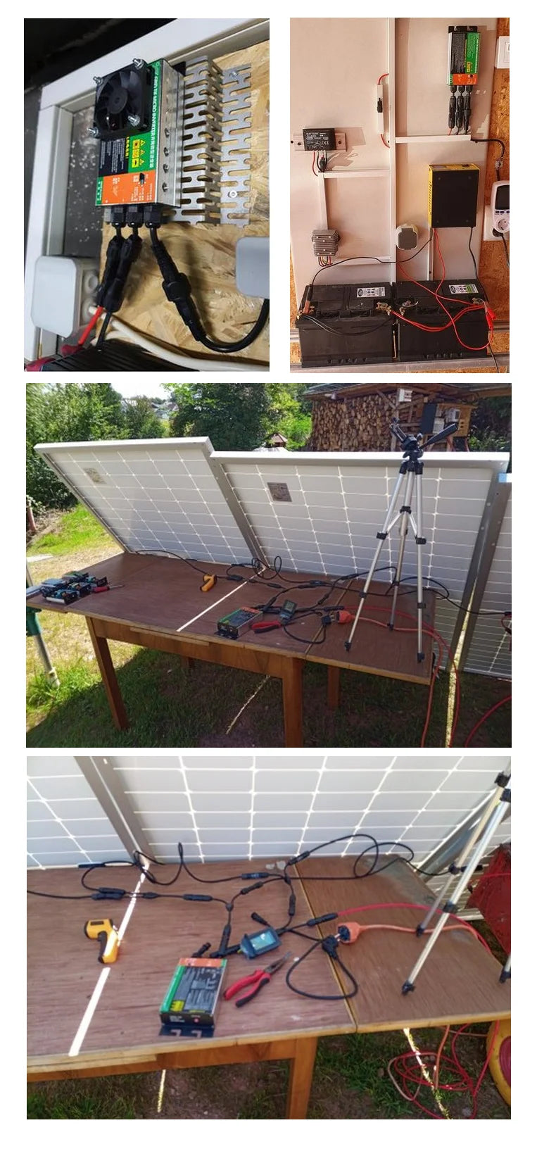 Y&H Grid Tie Inverter 300W 350W 500W 600W 700W MPPT Micro Inverter Solar PV Grid Tie System for Home DC18-50V Output AC110V/240V