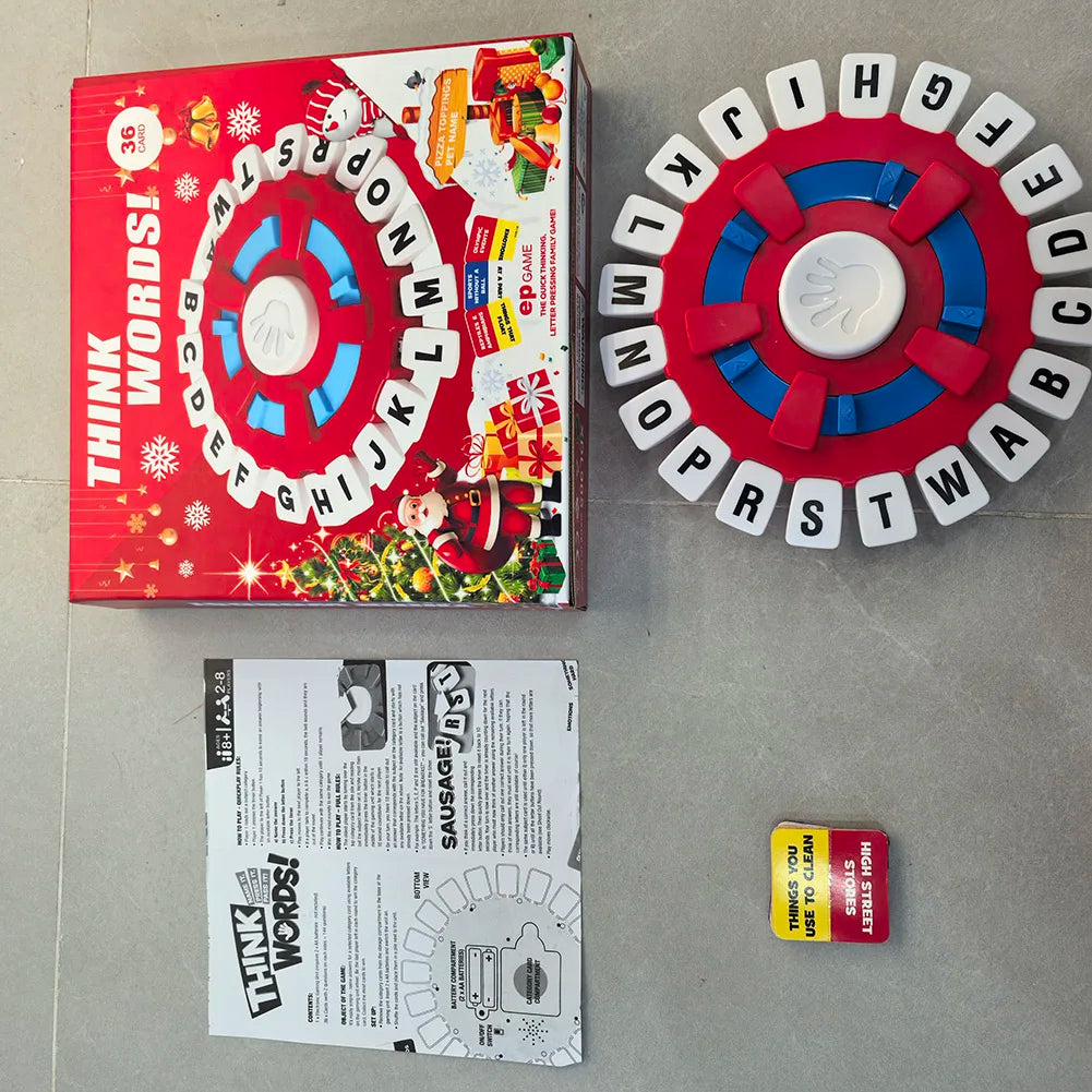 New Tapple Board Game Basta Think Word Game Fast-Paced Family The Quick Thinking Letter Pressing Puzzle Games For Adults English
