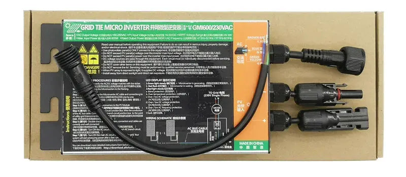 Y&H Grid Tie Inverter 300W 350W 500W 600W 700W MPPT Micro Inverter Solar PV Grid Tie System for Home DC18-50V Output AC110V/240V